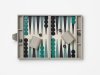 Printworks GAMES Zestaw do Gry Reverra - Backgammon / Szaro - Zielony